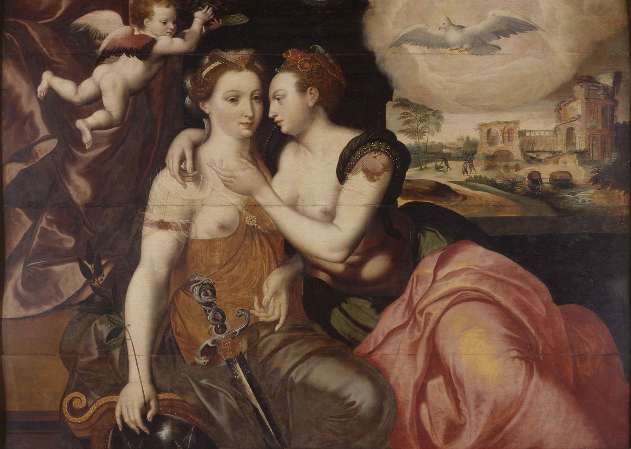 La Justice et la Paix Retfærdighed og Fred, ca. 1560. af Unbekannt