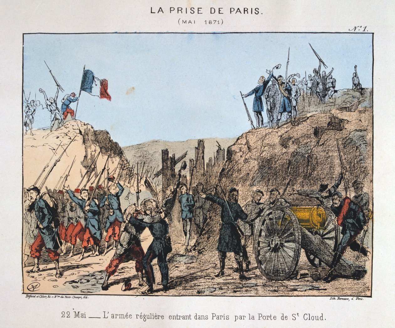 Erobringen af ​​Paris, 22. maj 1871 af Unbekannt