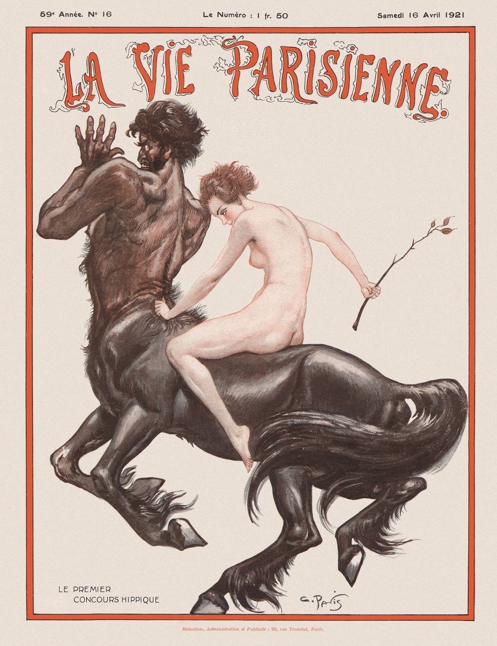 Parisian Life Magazine Cover, 1921 af Unbekannt