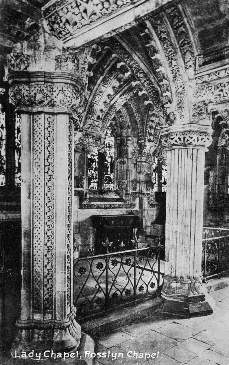 Lady Chapel, Rosslyn Chapel, Midlothian, Skotland, 20. århundrede af Unbekannt
