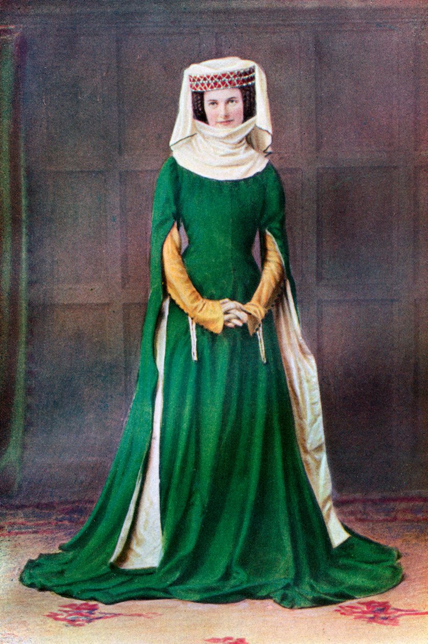 Damekjole, 1300-tallet, 1910 af Unbekannt