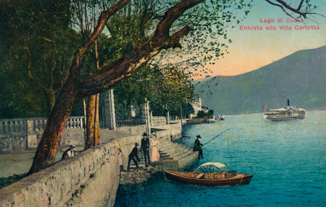 Comosøen. Indgang til Villa Carlotta, c1888. af Unbekannt