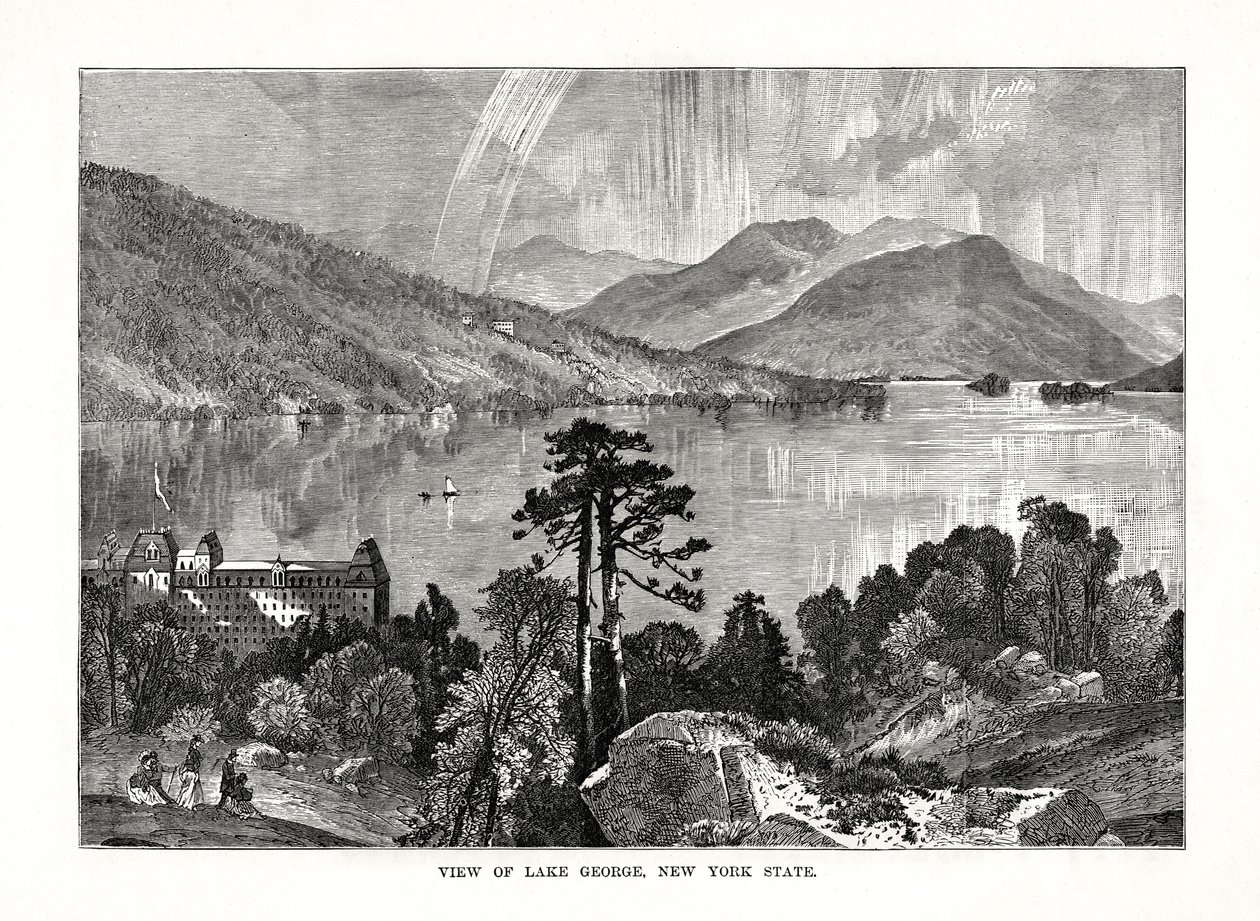 Lake George, New York State, USA, 1877 af Unbekannt