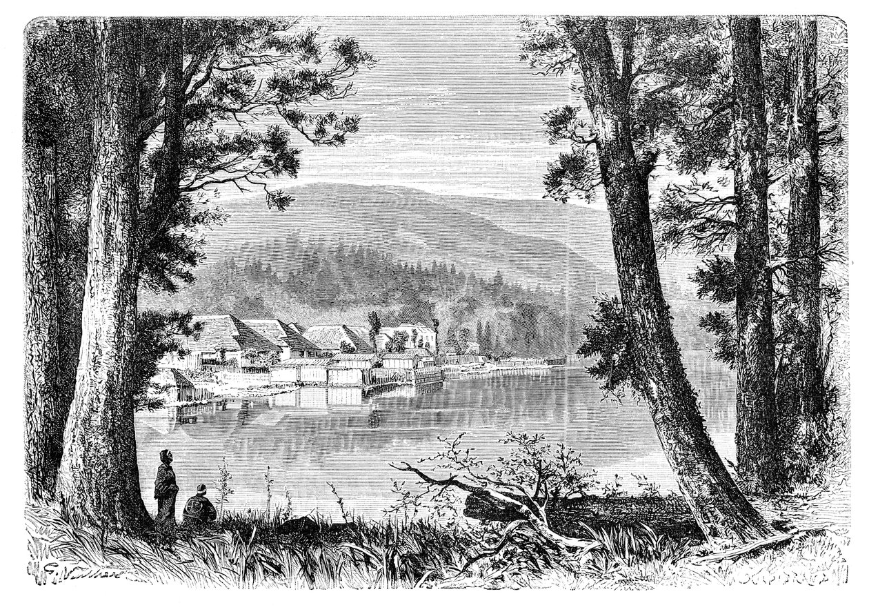 Hakone-søen, c1890 af Unbekannt