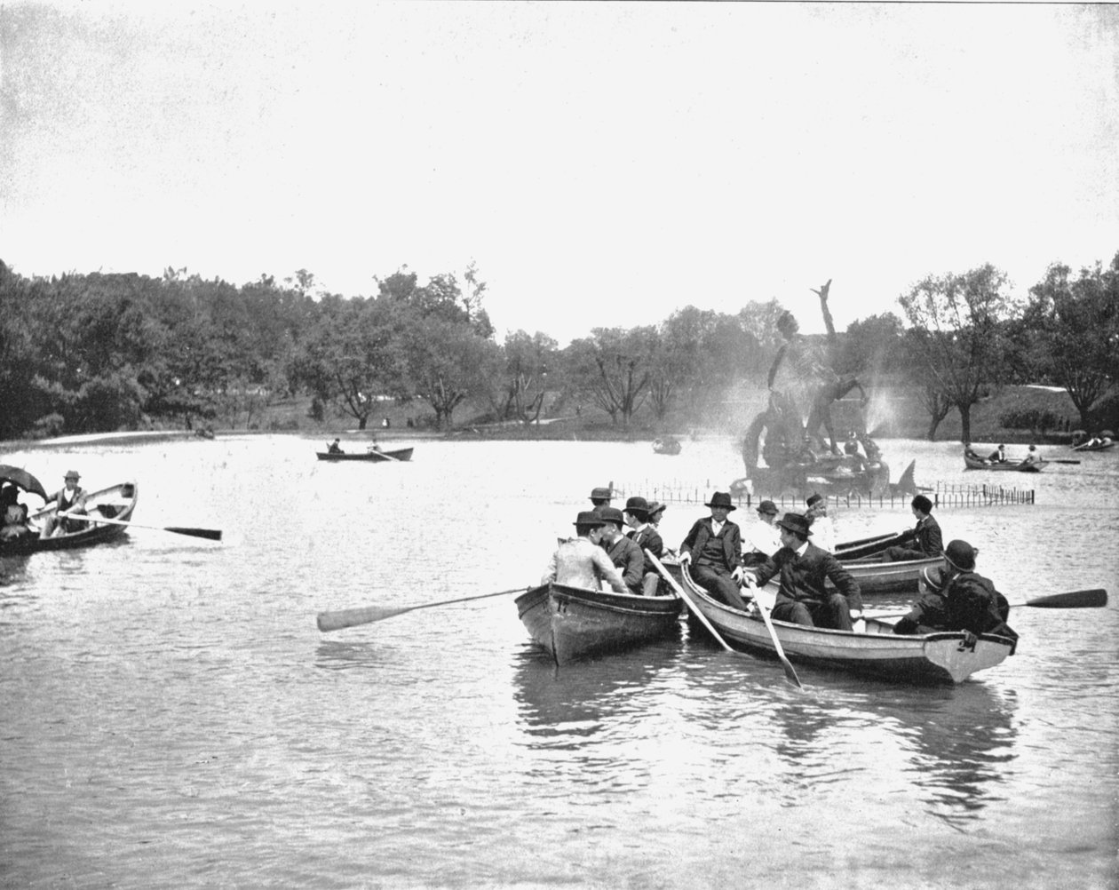 Sø i Wade Park, Cleveland, Ohio, USA, c1900. af Unbekannt
