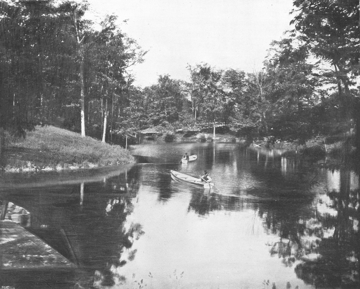 Lakelet på grunden af Soldiers Home, Milwaukee, Wisconsin, USA, c1900. af Unbekannt