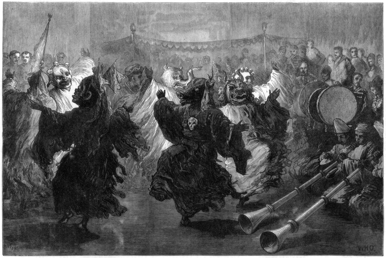 Lama-dans på Jummoo, opført foran prinsen af Wales, 1876 af Unbekannt