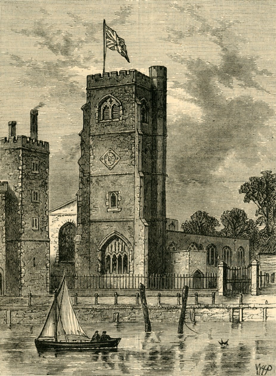 Lambeth Kirke 1825, c1878. af Unbekannt