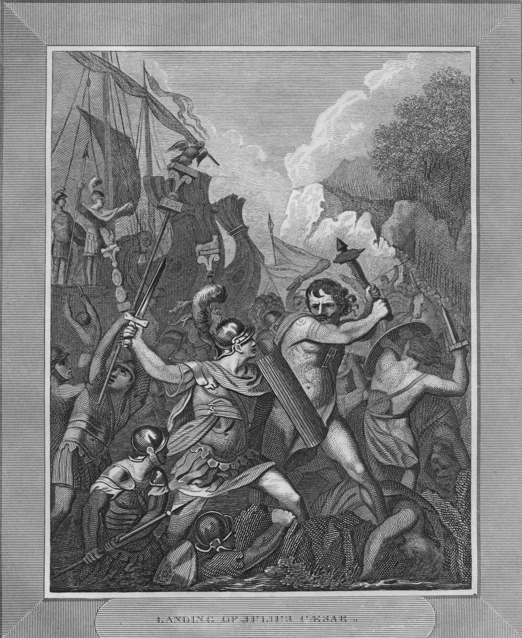 Julius Cæsars landgang, 1838 af Unbekannt