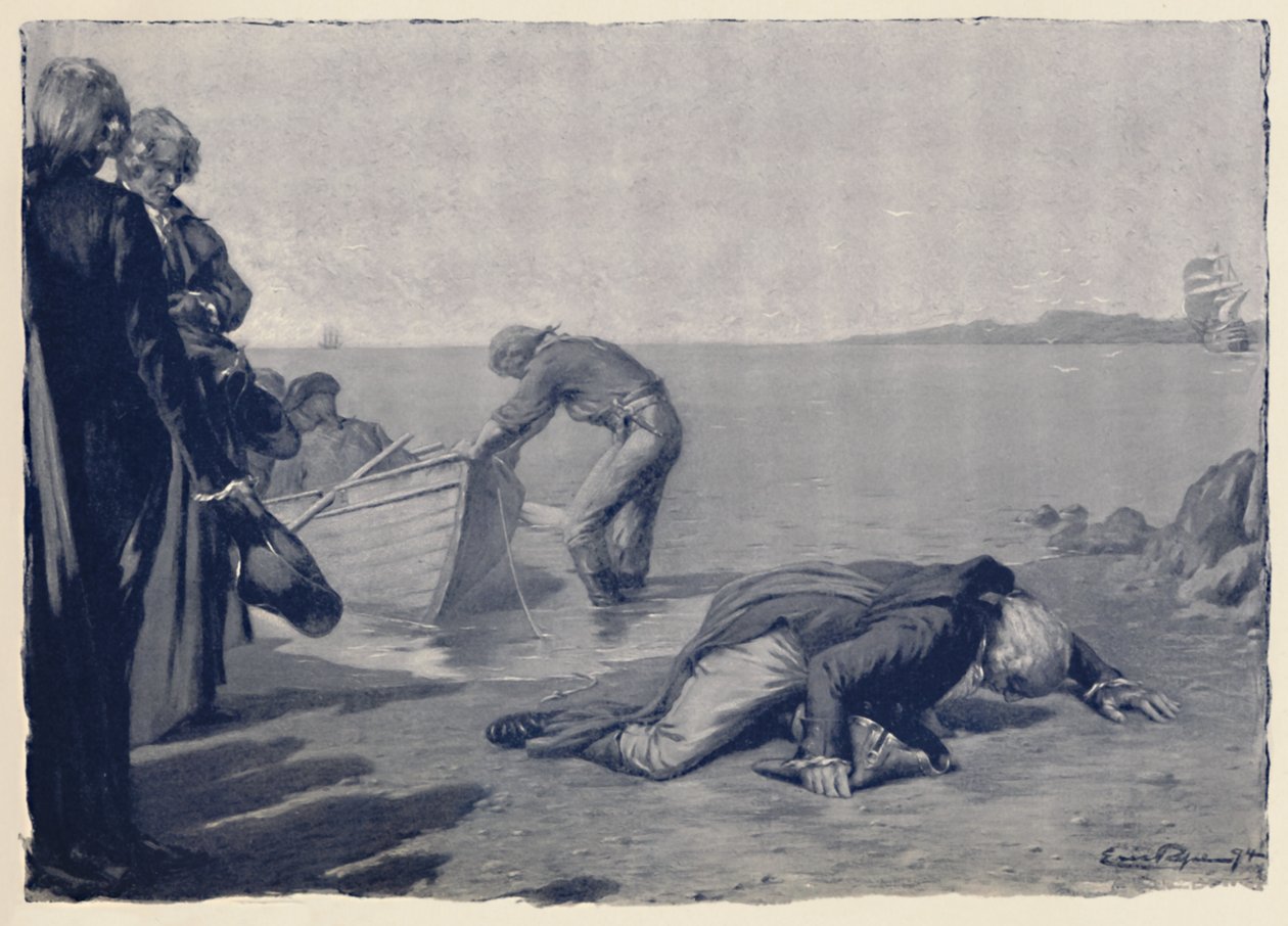 Landing af Paoli på korsikansk jord, slutningen af det 18. århundrede, 1896 af Unbekannt