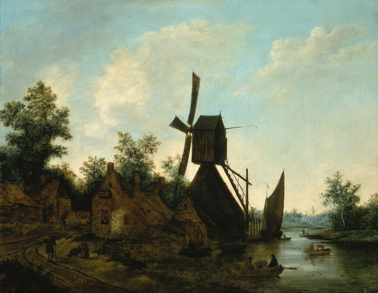 Landskabsvindmølle, 1600-tallet. af Unbekannt
