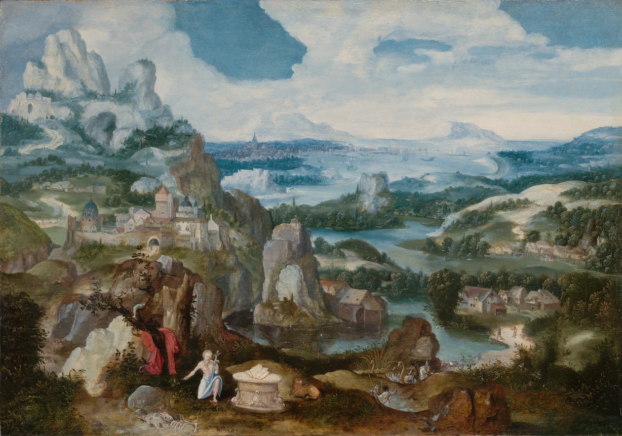 Landskab med den angrende Sankt Hieronymus, 153040. af Unbekannt