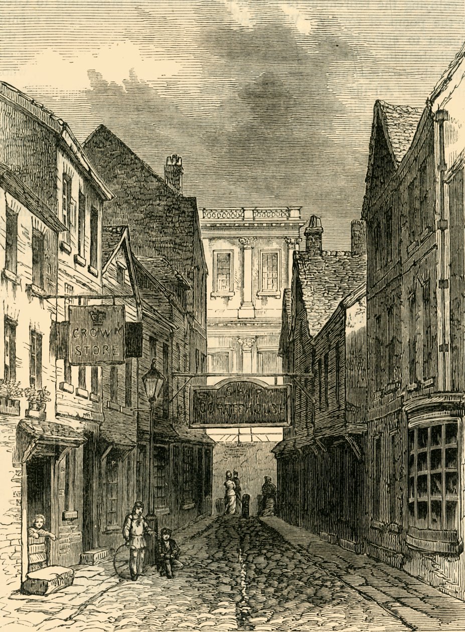Lane Leading Into Ship Street, Greenwich 1830, c1878. af Unbekannt
