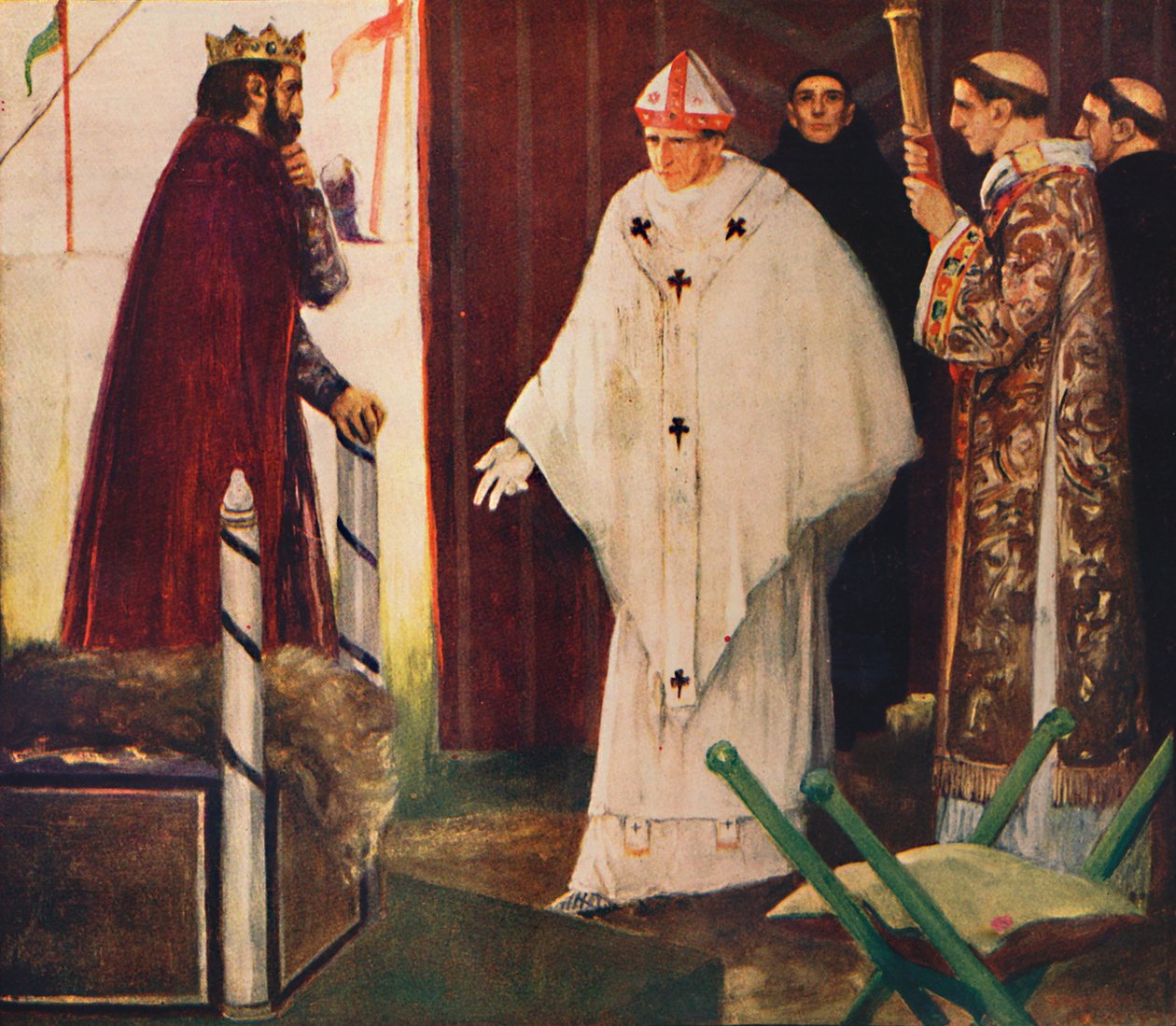 Langstons interview med King John, 1912 af Unbekannt