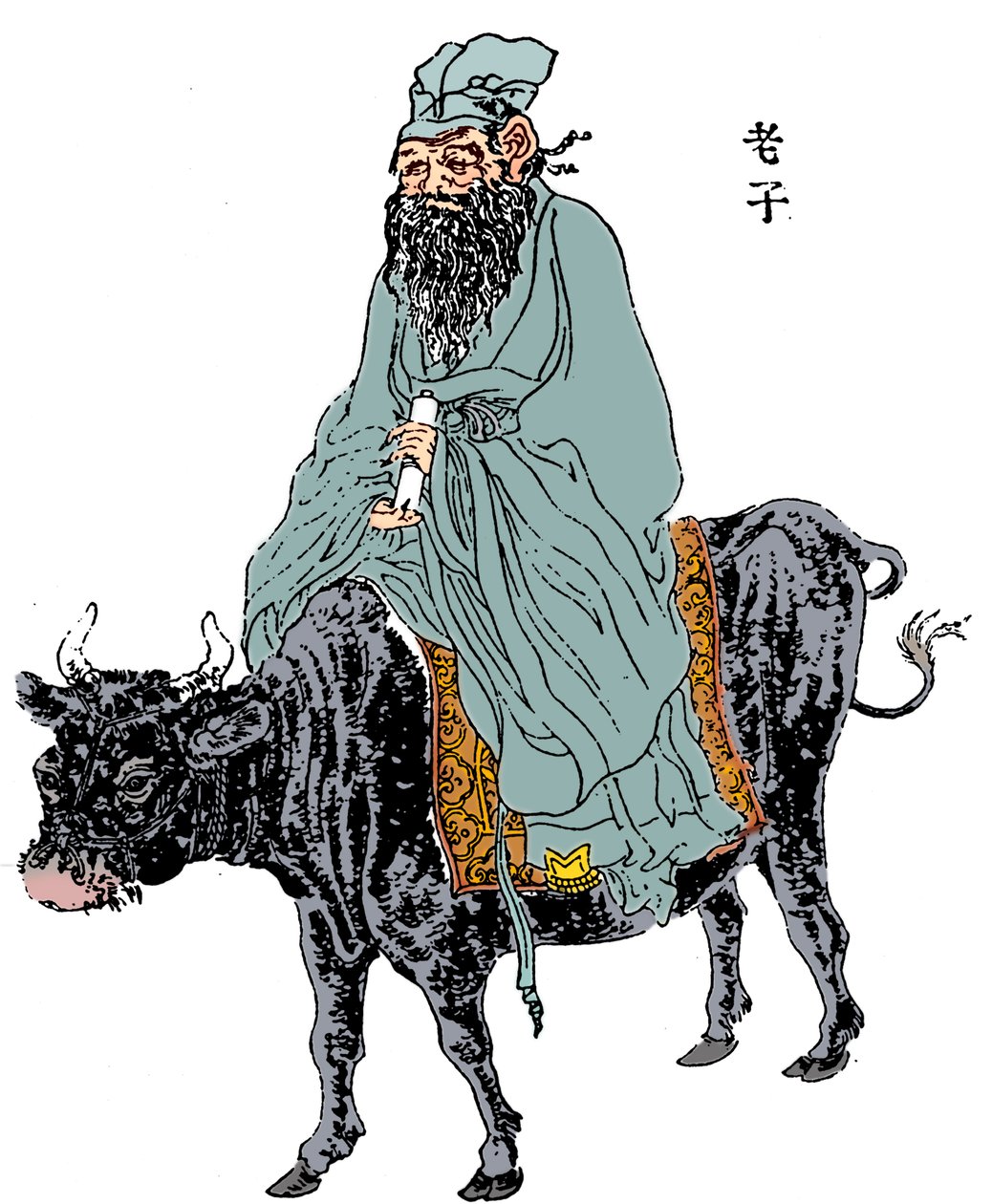 Lao-Tzu, gammel kinesisk filosof og inspiration af taoismen, slutningen af det 19. århundrede af Unbekannt