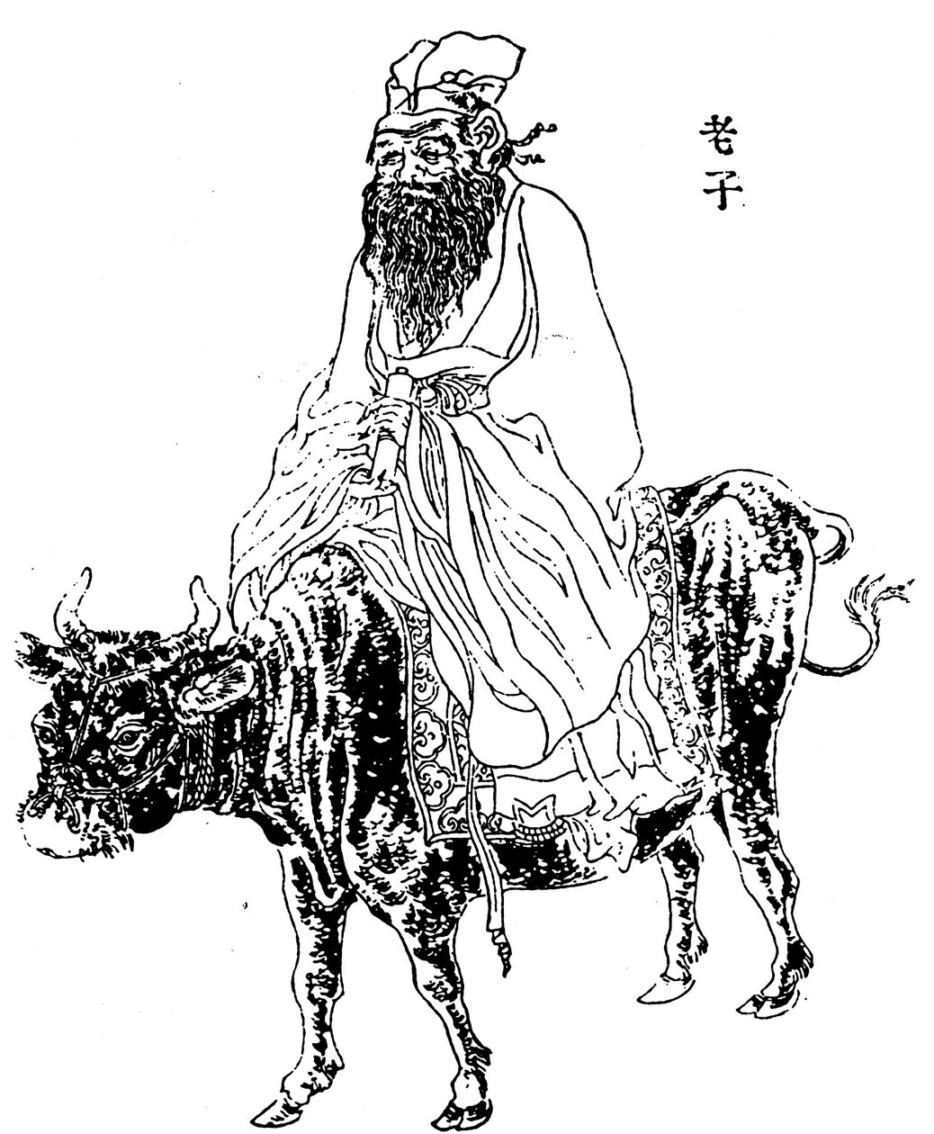 Lao-Tzu, gammel kinesisk filosof og inspiration af taoismen, slutningen af det 19. århundrede af Unbekannt