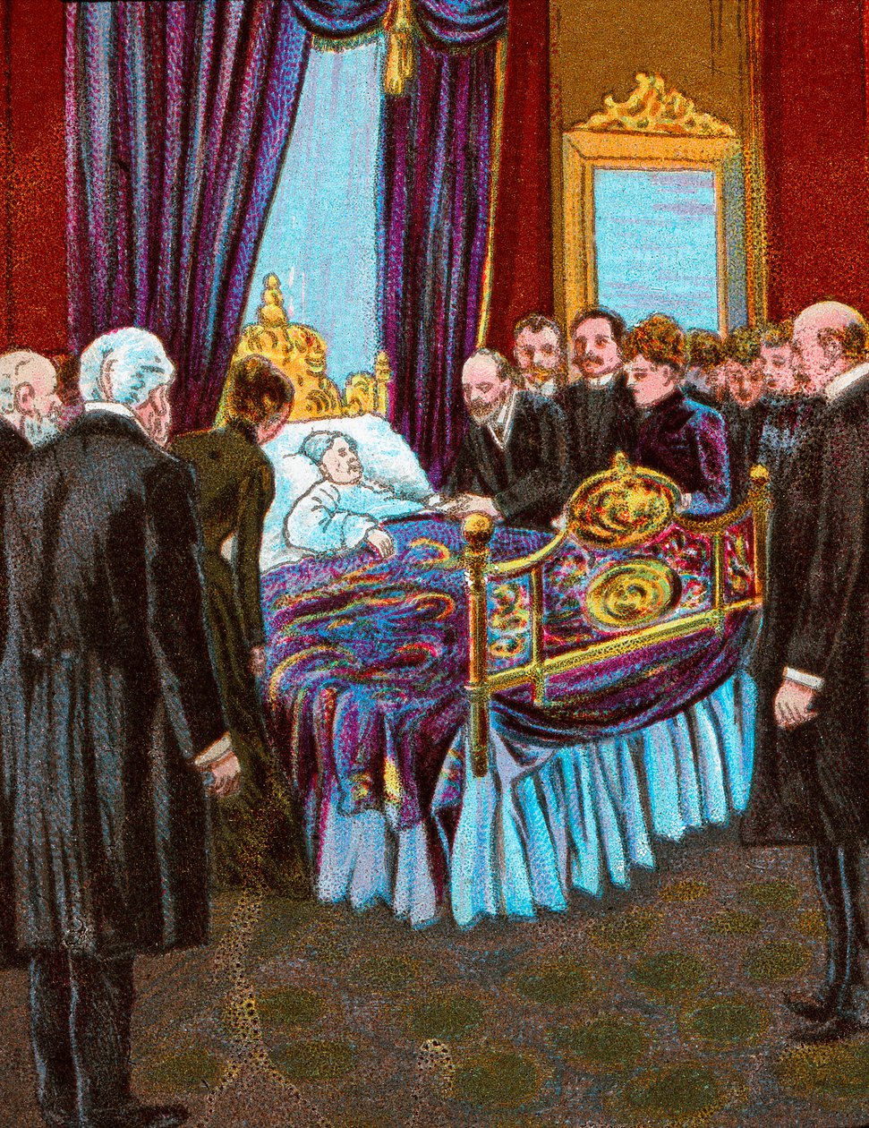 Last Moments of Queen Victoria - Scene i Osborne House, 1901 c1902 af Unbekannt