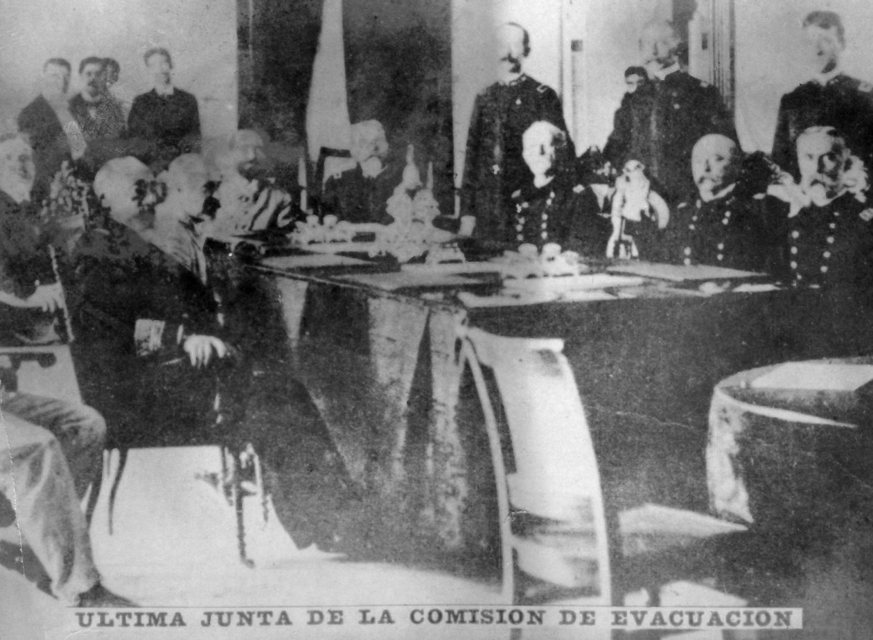 Sidste møde i evakueringskommissionen, 1898, 1920