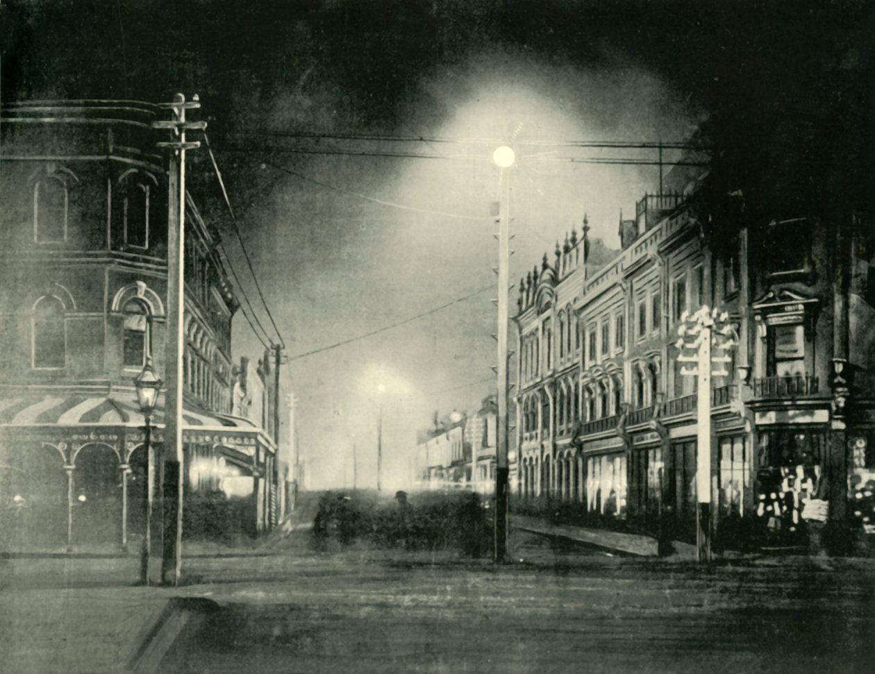 Launceston By Night Brisbane Street, 1901. af Unbekannt