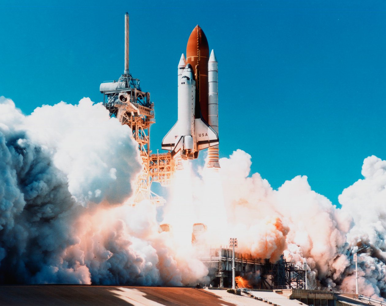 Lancering af rumfærgen Columbia fra Kennedy Space Center, Florida, USA, 4. april 1997 af Unbekannt