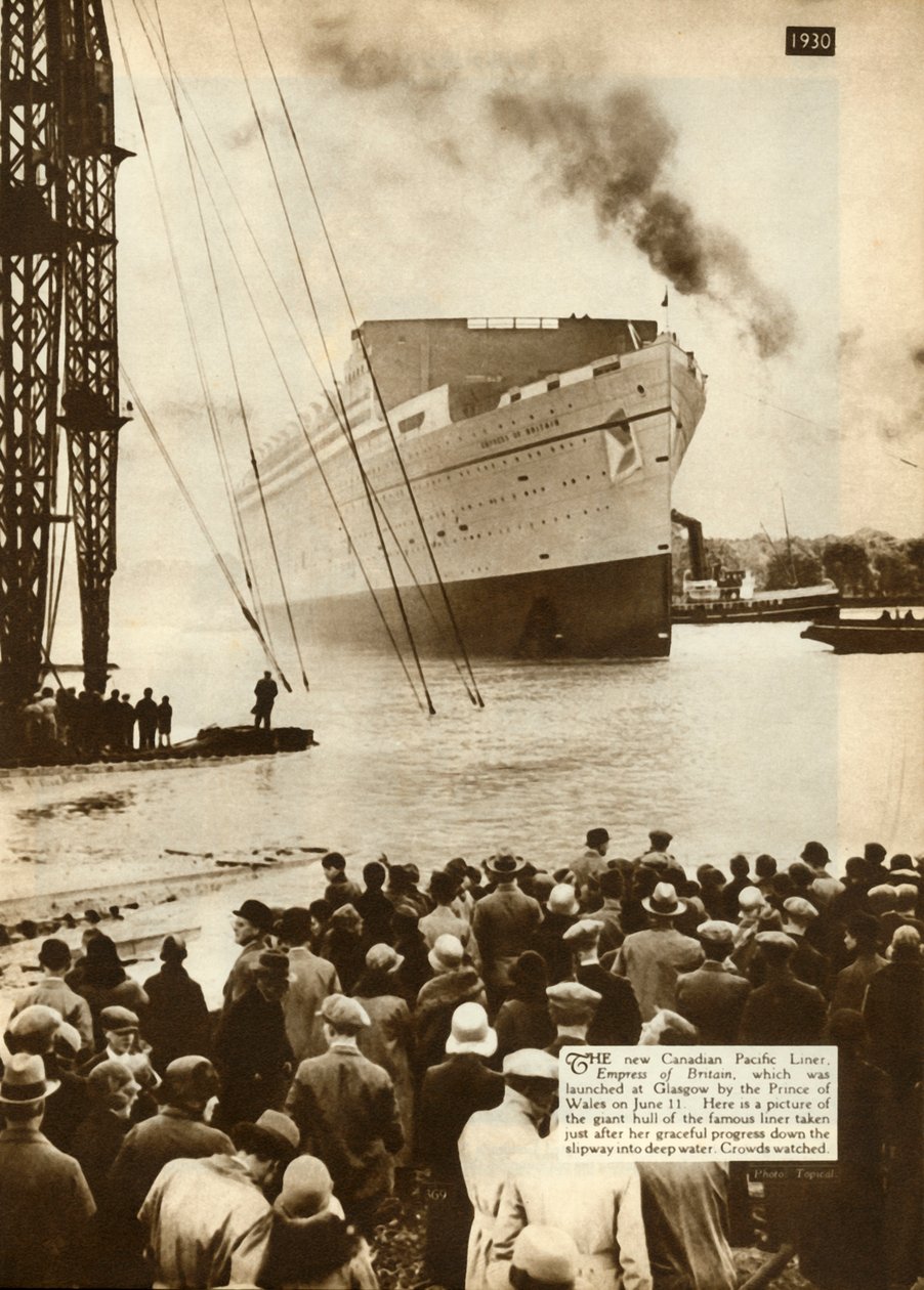 Lancering af kejserinden af Storbritannien, Glasgow, 11. juni 1930, 1935. af Unbekannt