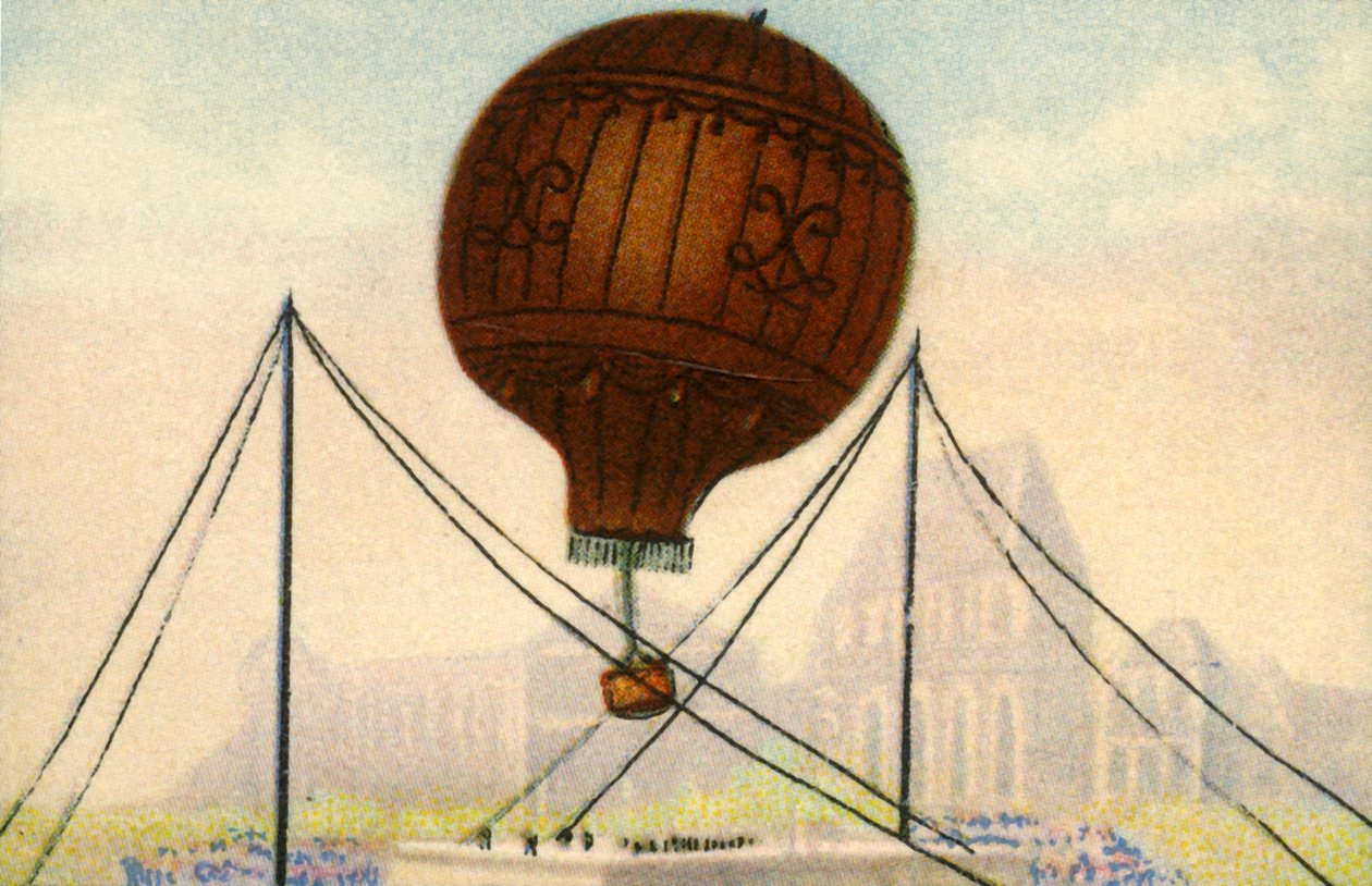 Lancering af Montgolfier Brothers ballon, juni 1783, 1932. af Unbekannt