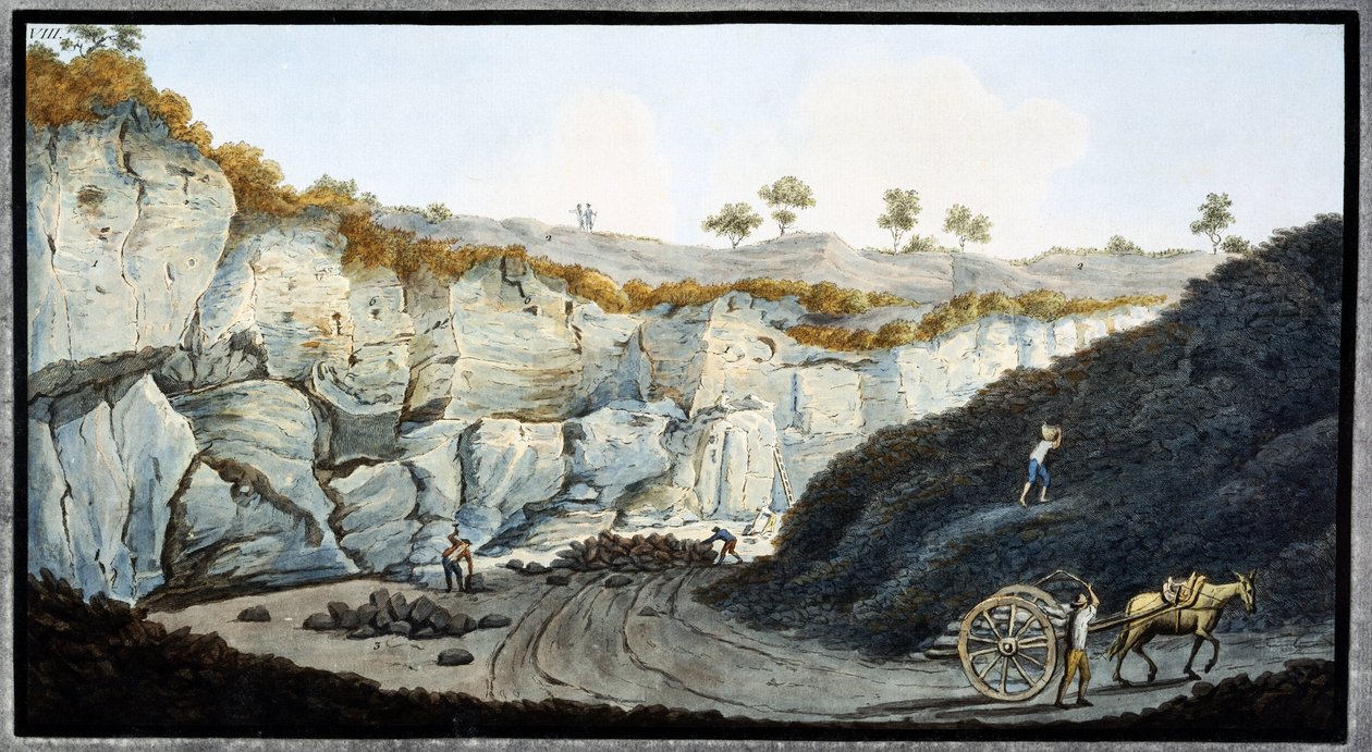 Lavalag fra Vesuv, Kongeriget Napoli, ca 1767 af Unbekannt