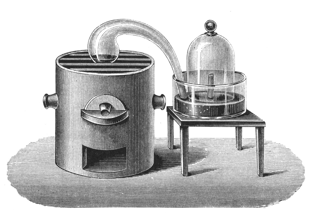Lavoisiers undersøgelse af eksistensen af ilt i luften, slutningen af det 18. århundrede, 1894 af Unbekannt