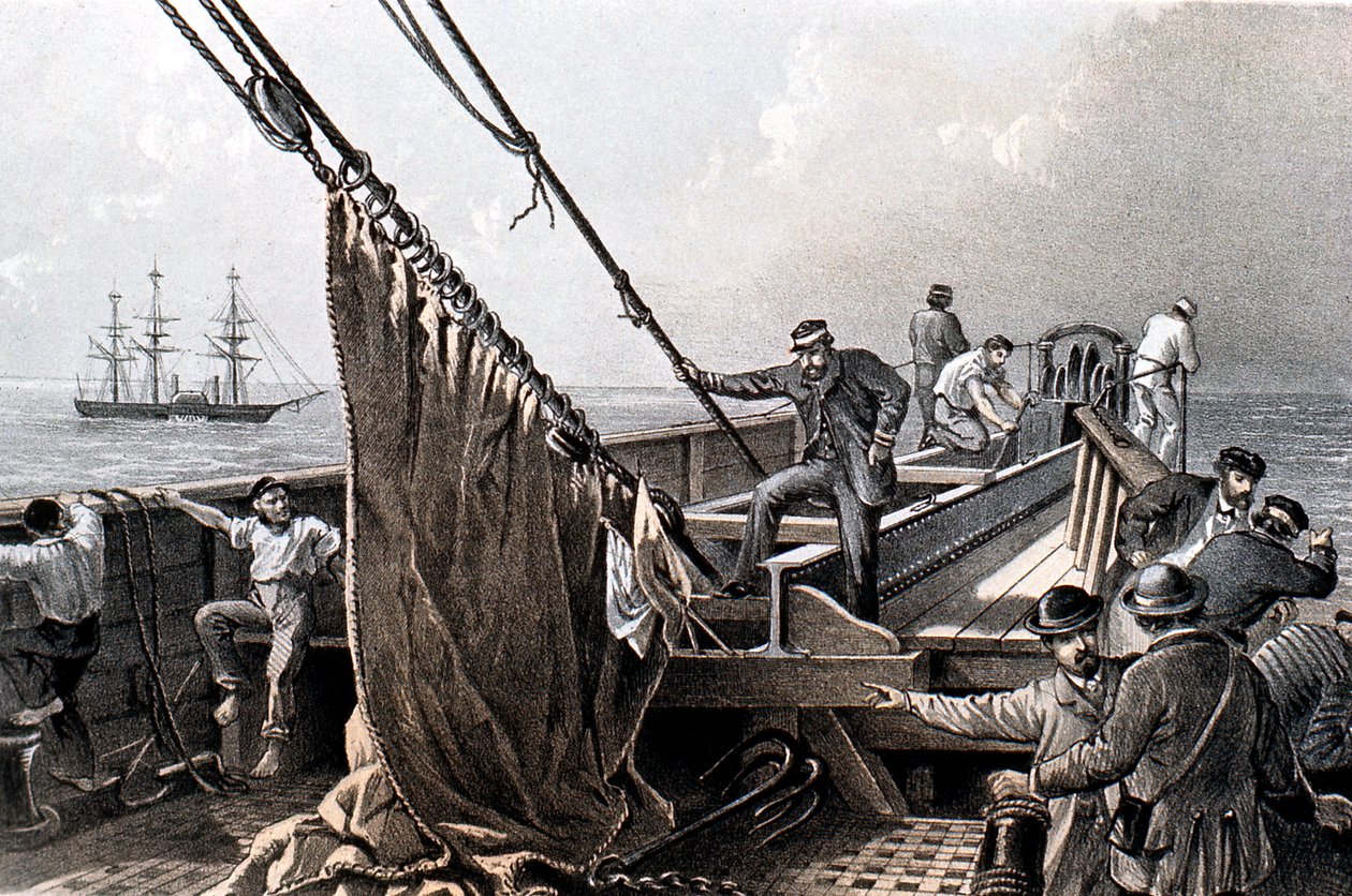 Udlægning af det transatlantiske telegrafkabel, 1865 1866 af Unbekannt