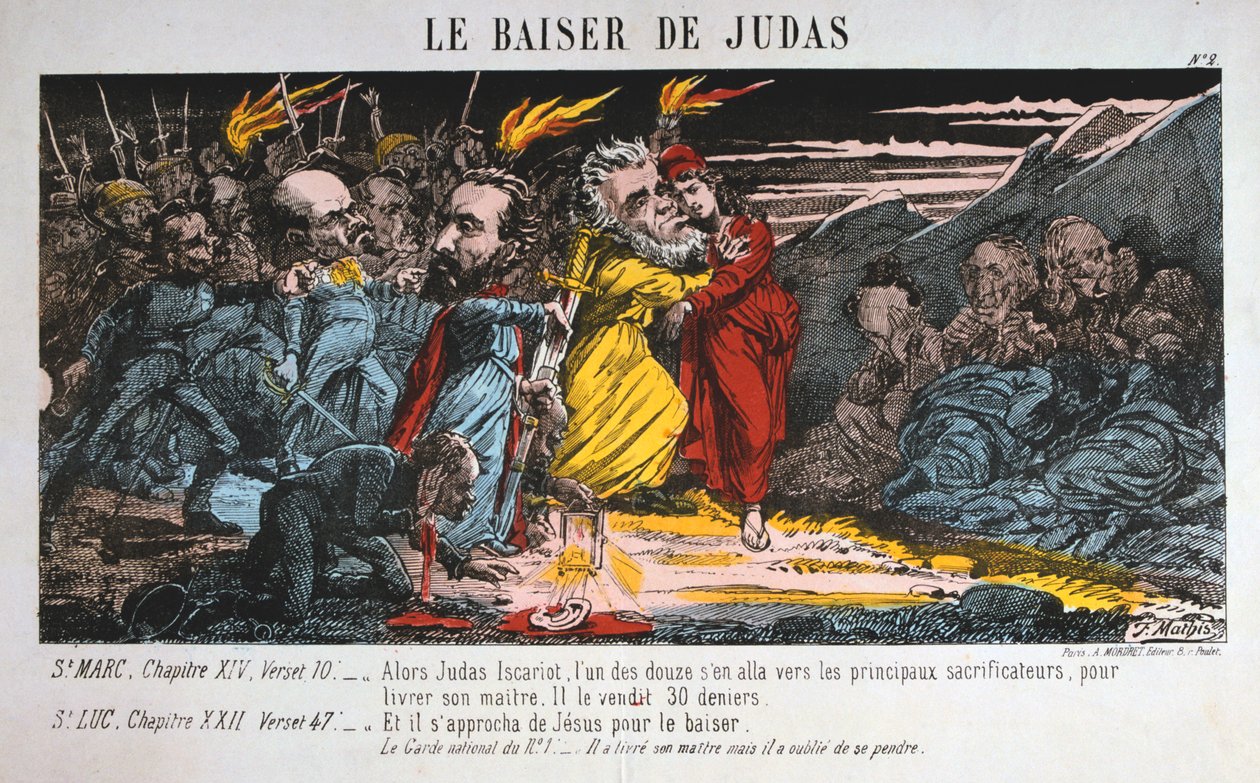 Judas kys, Pariserkommunen, 1871. af Unbekannt