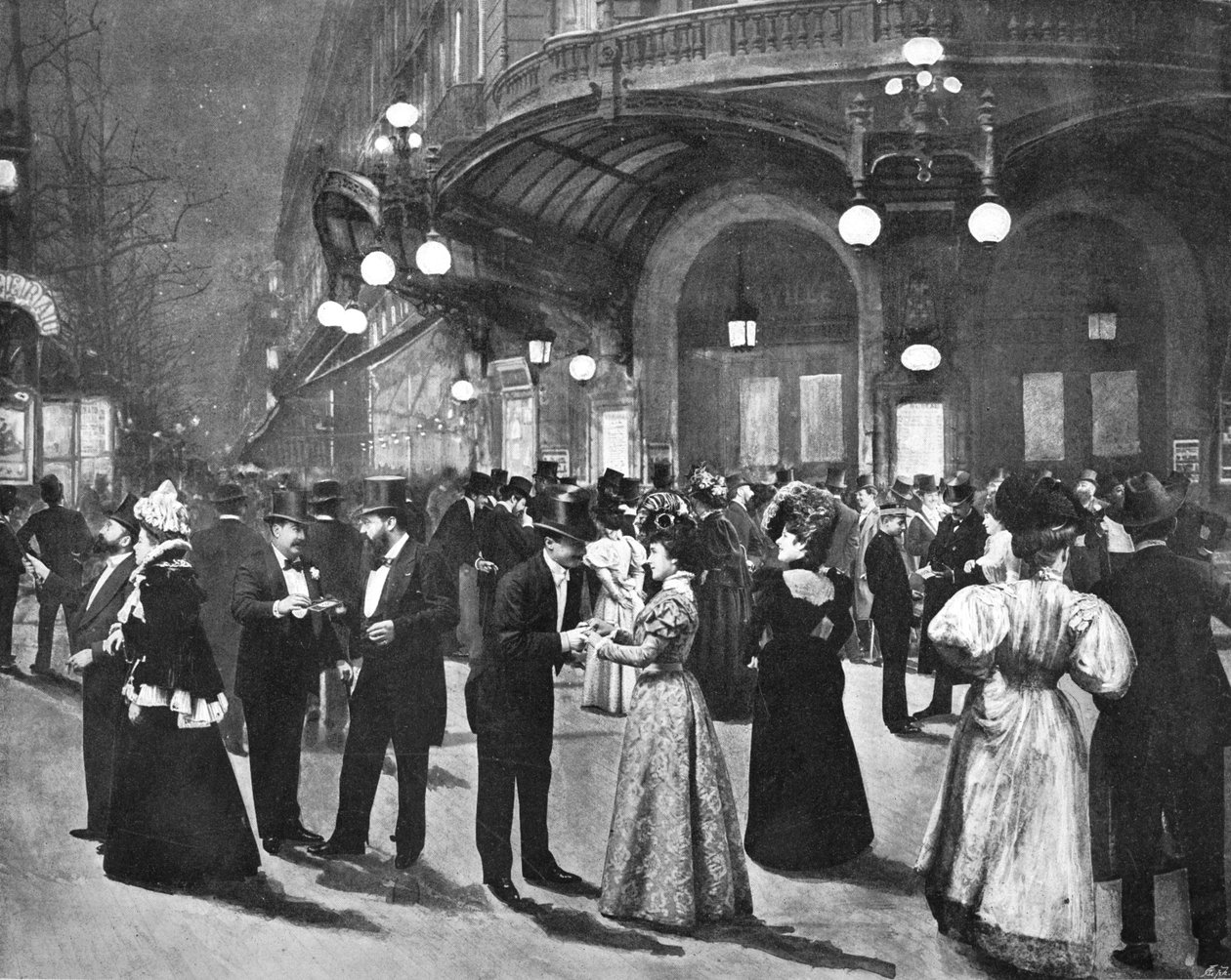 The Theatre Du Vaudeville - Under pausen, 1900 af Unbekannt