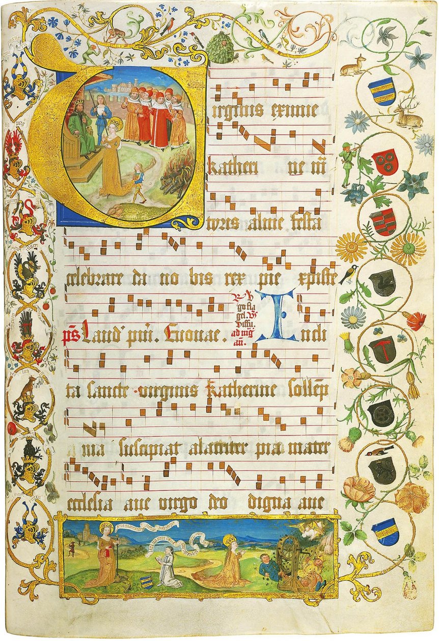 Blad fra Antiphonary for Elisabeth von Gemmingen, ca. 1504 af Unbekannt