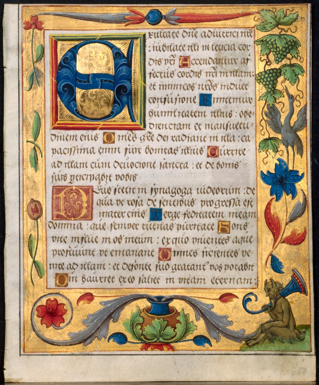 Blad fra en psalter og bønnebog, ca. 1524. af Unbekannt