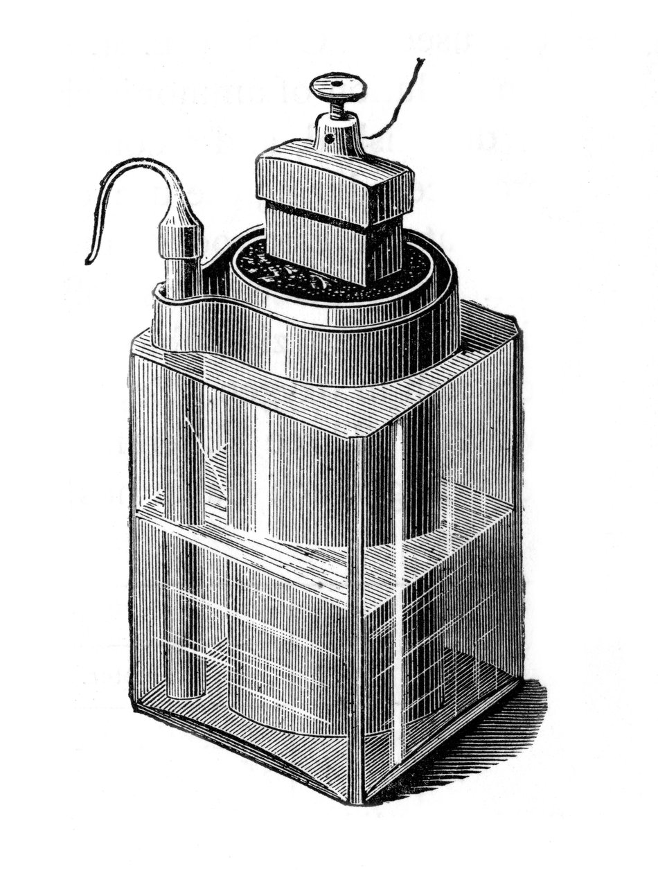 Leclanche wet cell, et tidligt batteri, 1896 af Unbekannt