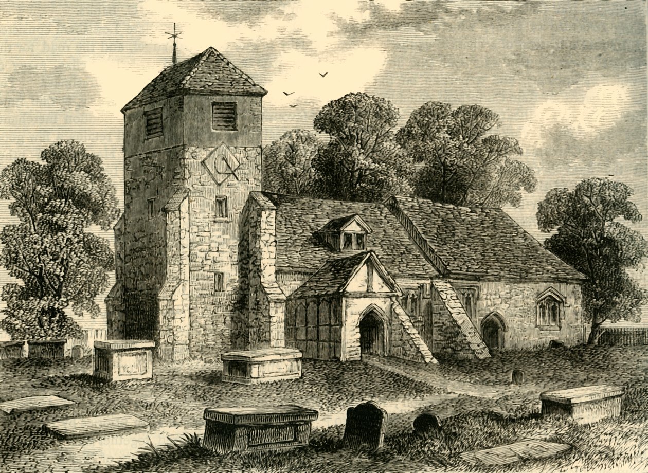 Lee Church i 1795, c1878. af Unbekannt