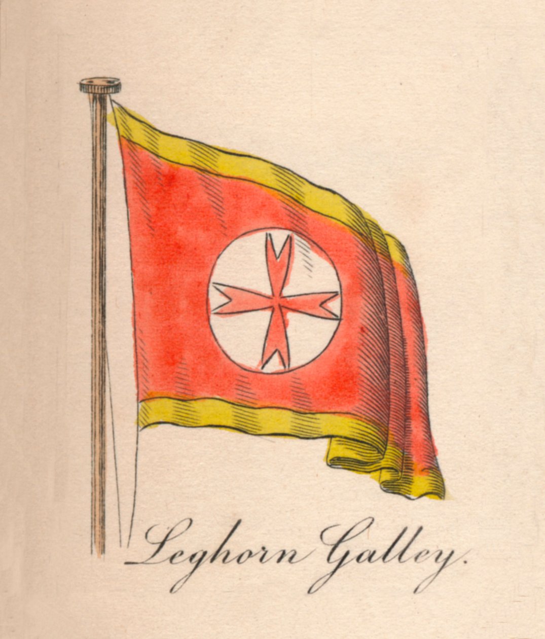 Leghorn Galley, 1838 af Unbekannt