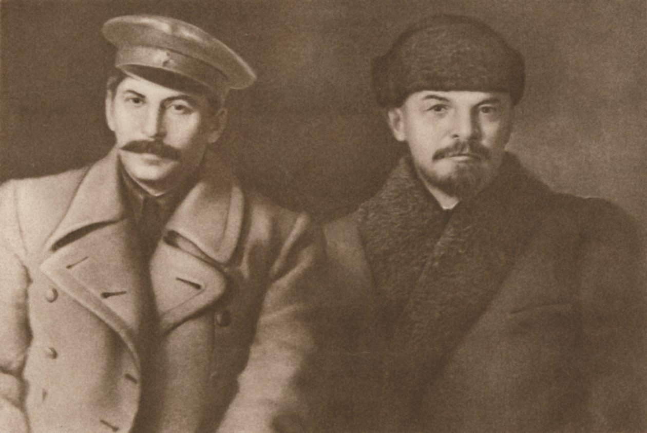 Lenin og Stalin, marts 1919, 1939. af Unbekannt