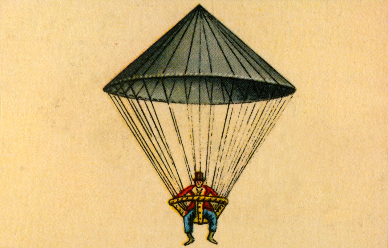Lenormands faldskærm, 1783, 1932. af Unbekannt