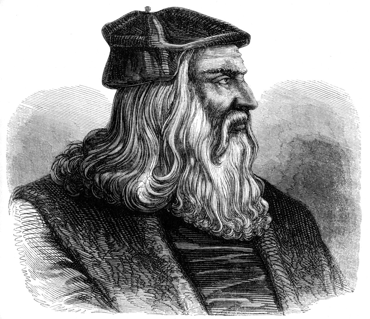Leonardo da Vinci 1452-1519, 1500-tallet 1849 af Unbekannt