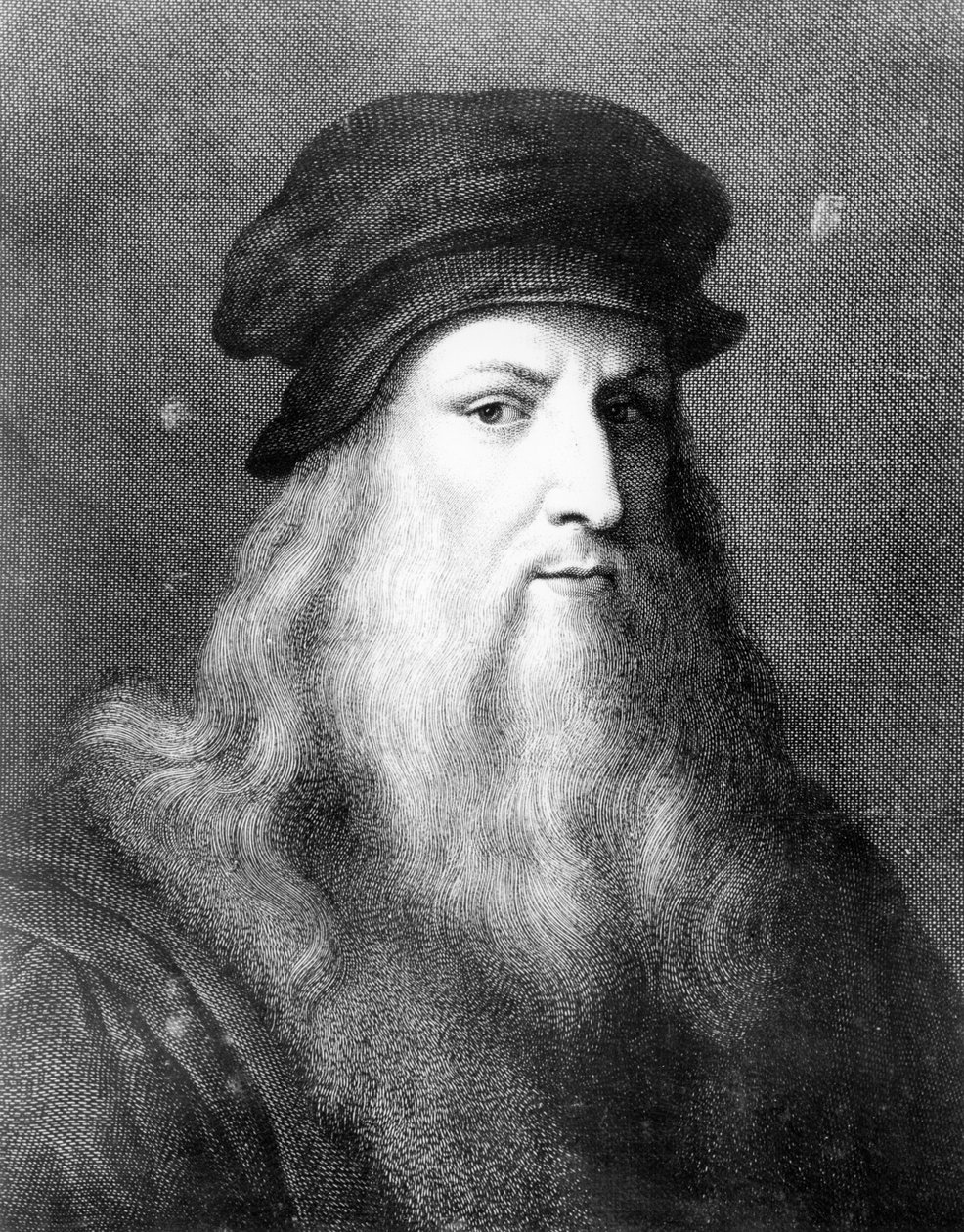 Leonardo da Vinci, italiensk kunstner, ingeniør, videnskabsmand og opfinder, 1864 af Unbekannt