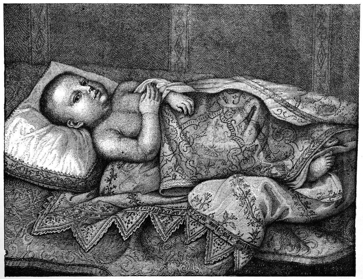 Leopoldo de Medici 1617-1675 i sin vugge, 1882 af Unbekannt