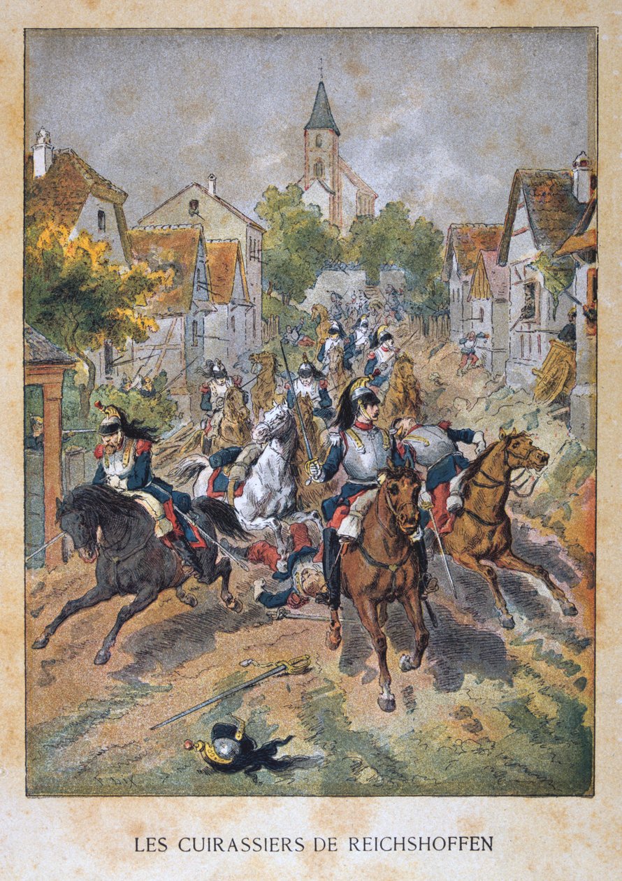 Les Cuirassiers de Reichshoffen, 6. august 1870, fransk-preussisk krig, 1870-1871 af Unbekannt