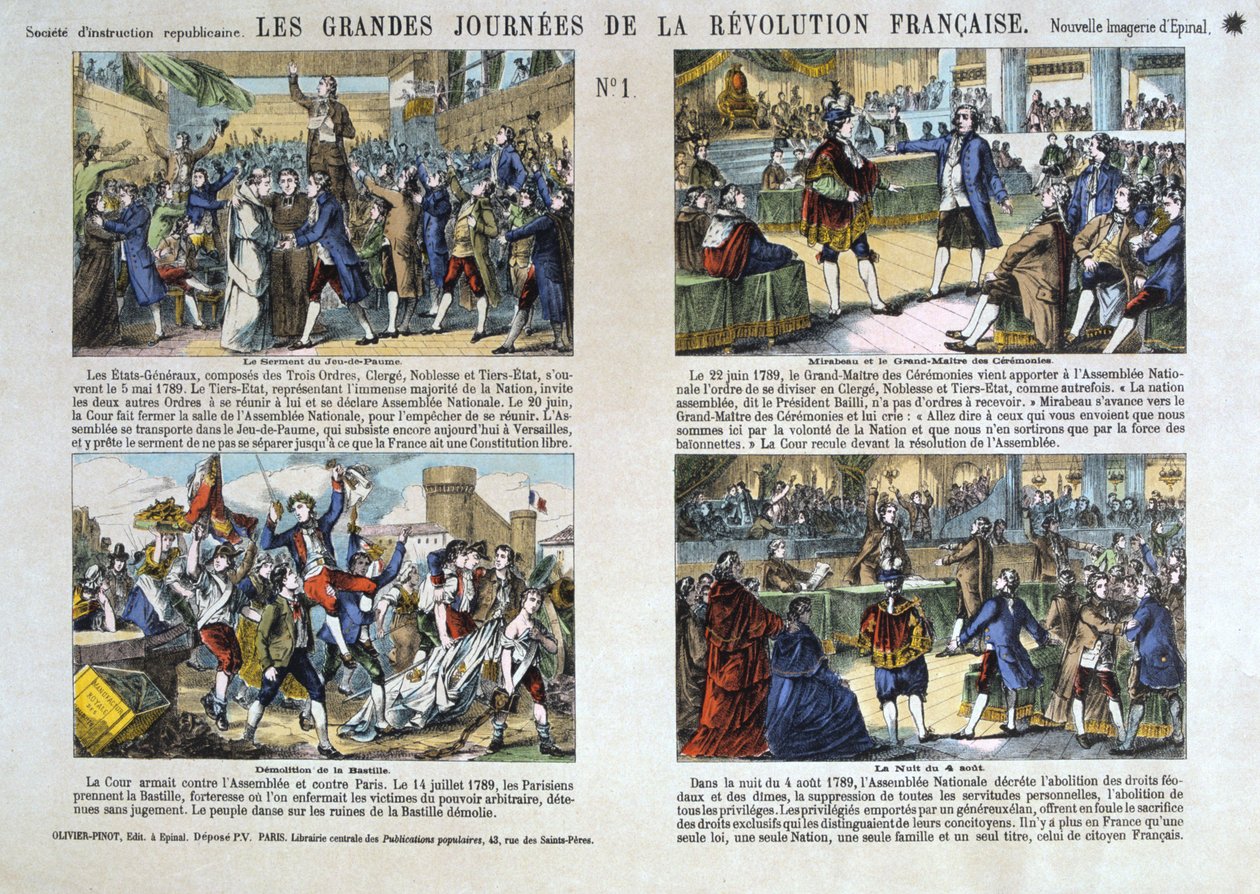Den franske revolutions store dage, revolutionen i 1789, Frankrig af Unbekannt