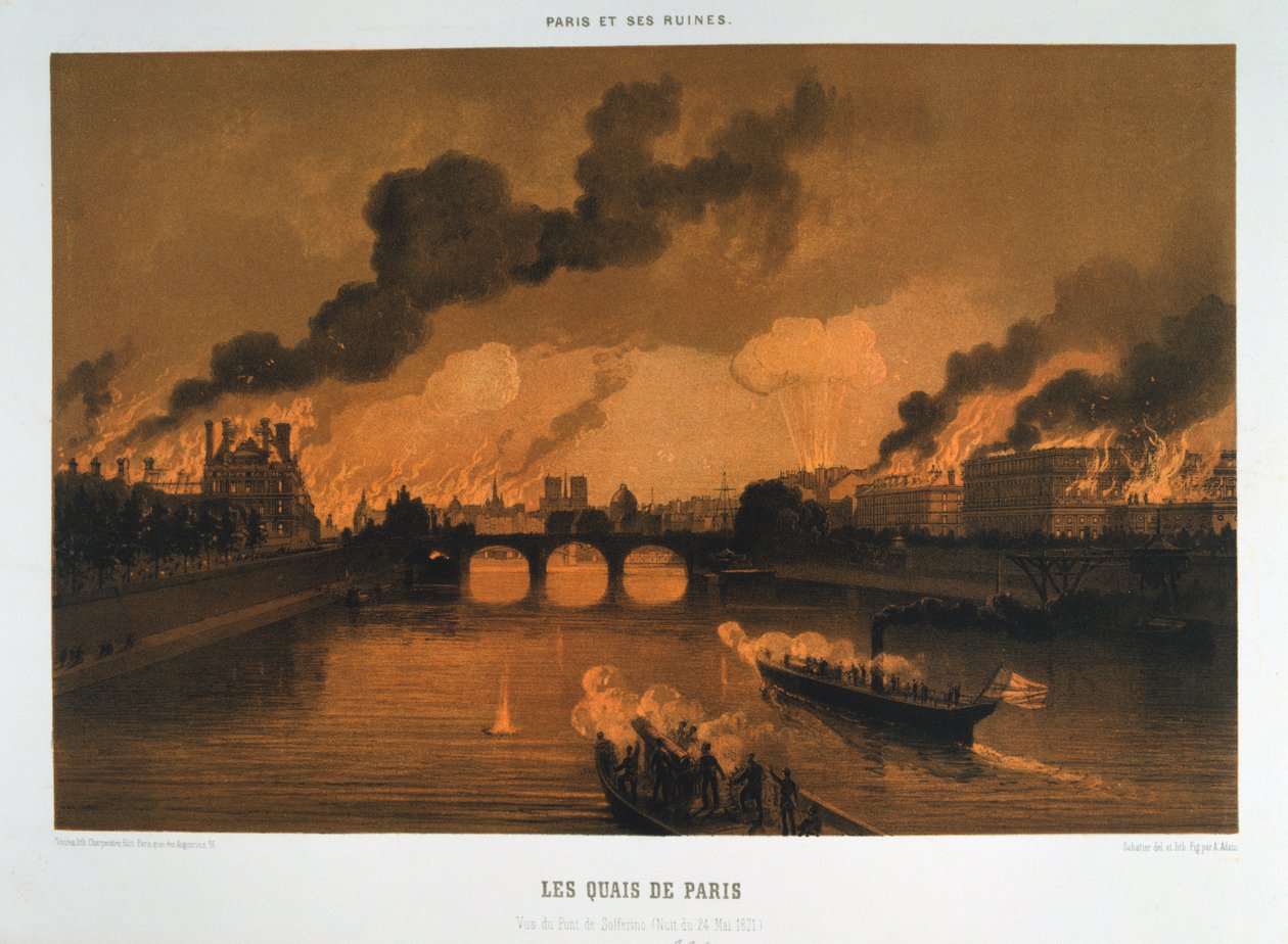 Kajen i Paris, 24. maj 1871 af Unbekannt