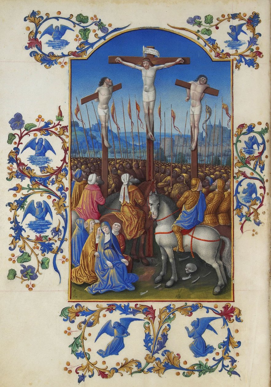 Les Très Riches Heures du Duc de Berry, Folio 152v - Korsfæstelsen af Unbekannt