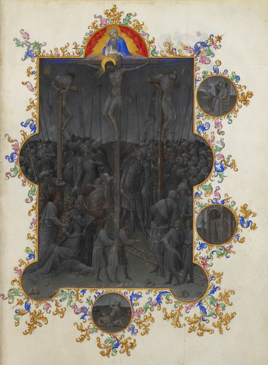 Les Très Riches Heures du Duc de Berry, Folio 153r - Kristi død af Unbekannt