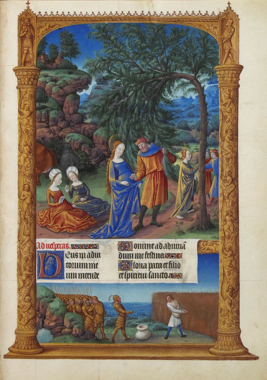 Les Très Riches Heures du Duc de Berry, Folio 57r - Flugten til Egypten af Unbekannt