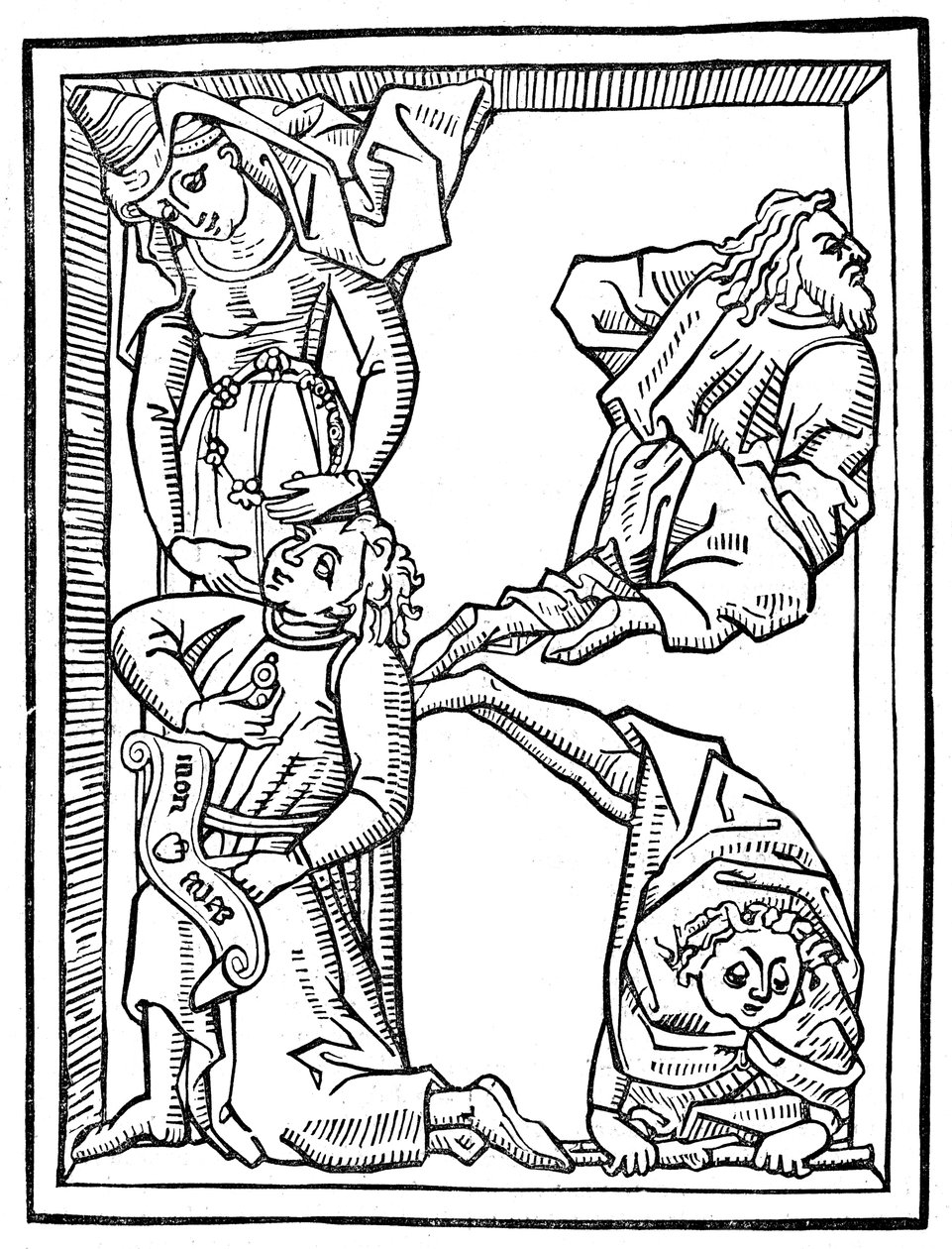 Bogstav K, alfabet af begyndelsesbogstaver, 1462 1844 af Unbekannt
