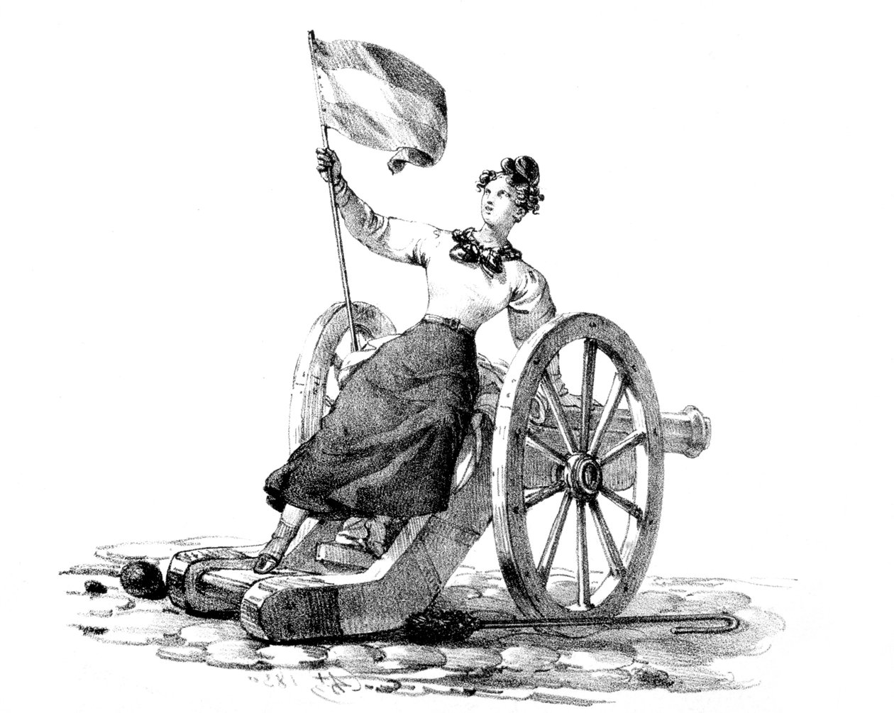 Liberty, revolutionen den 27.-29. juli 1830, Paris af Unbekannt