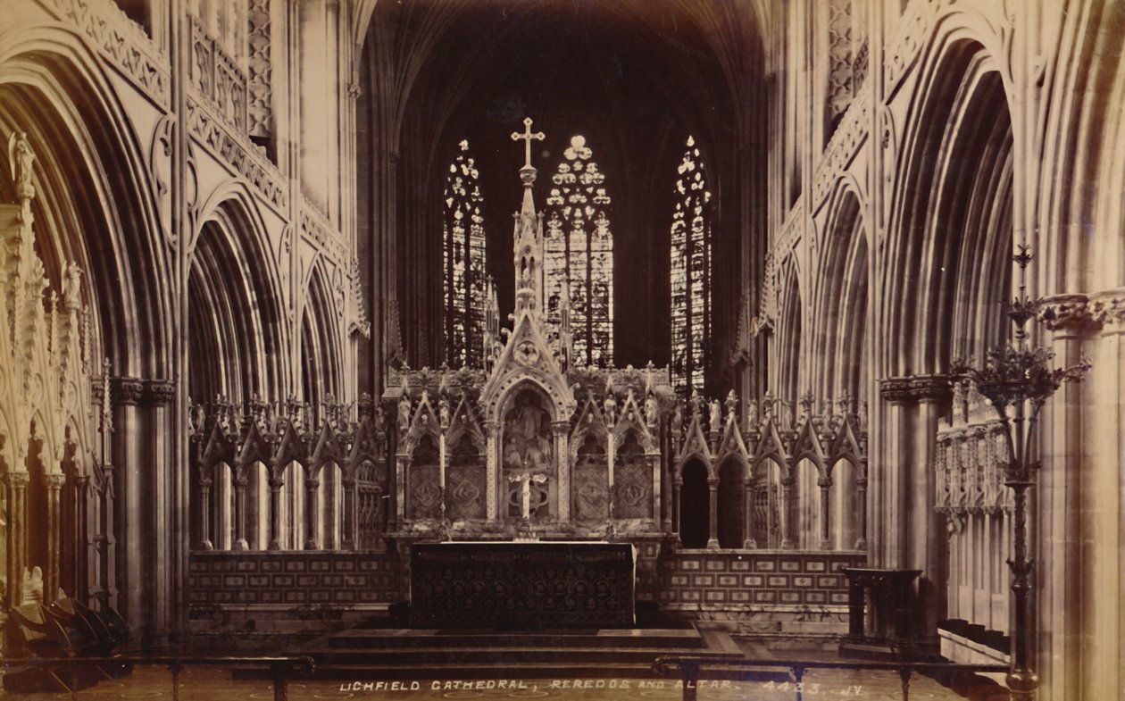 Lichfield Cathedral, Reredos og alter, 1929. af Unbekannt